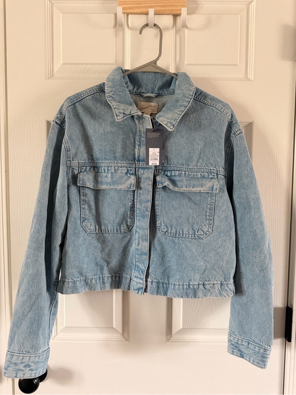 Universal Thread Light Blue Denim Zip Jacket